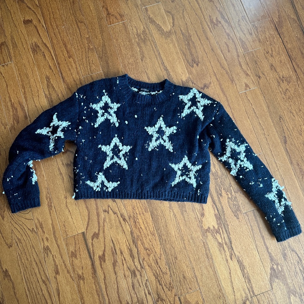 Navy star sweater